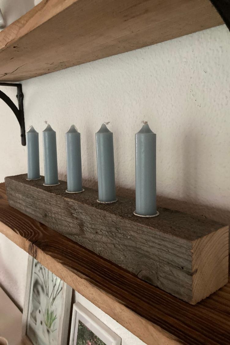 Kerzenhalter aus Altholz