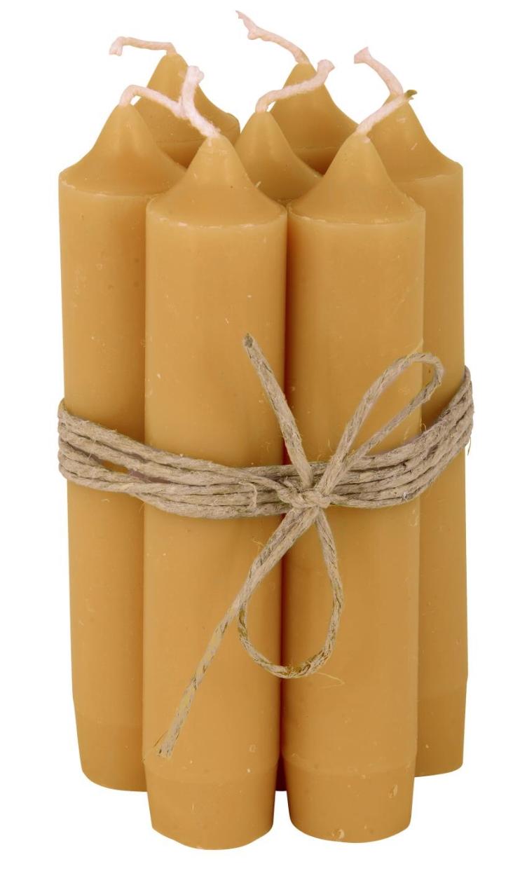Stabkerzen, mustard