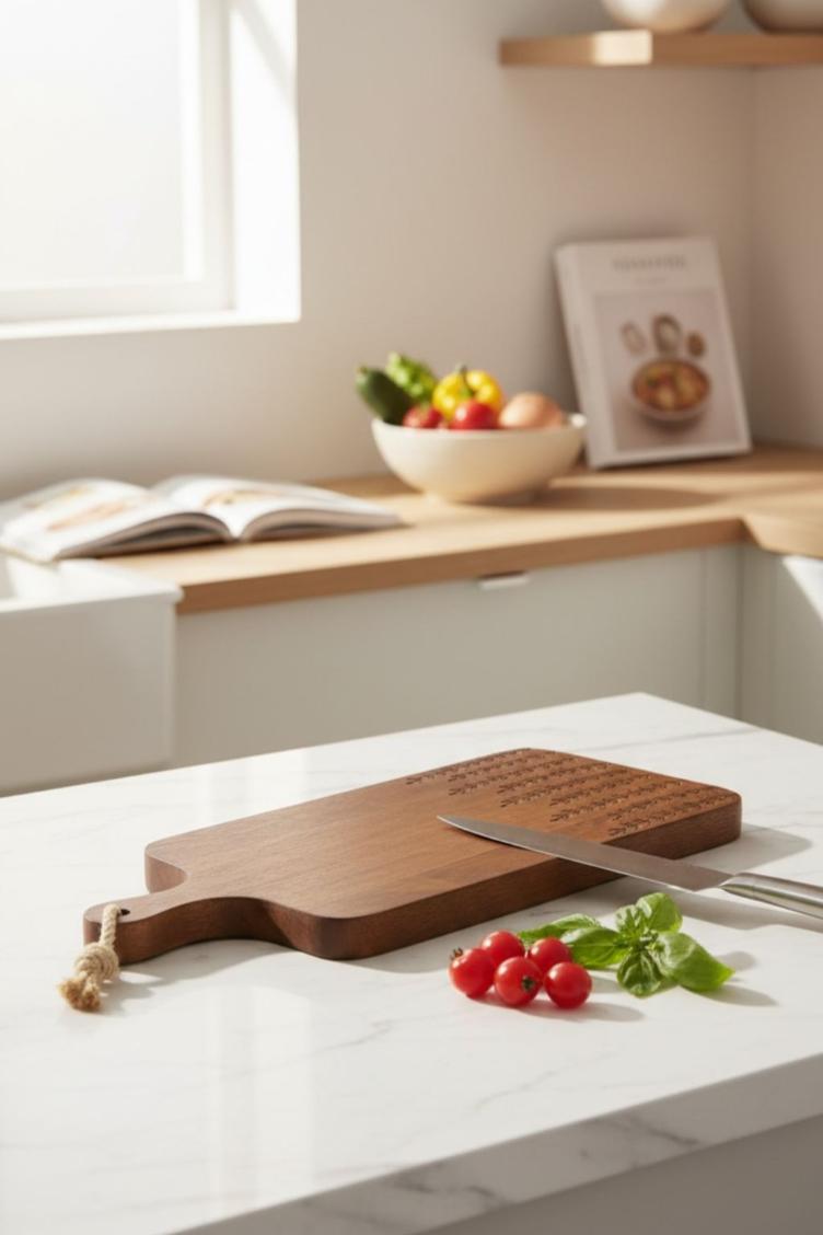 Schneide-/Servierbrett mit Schnitzerei