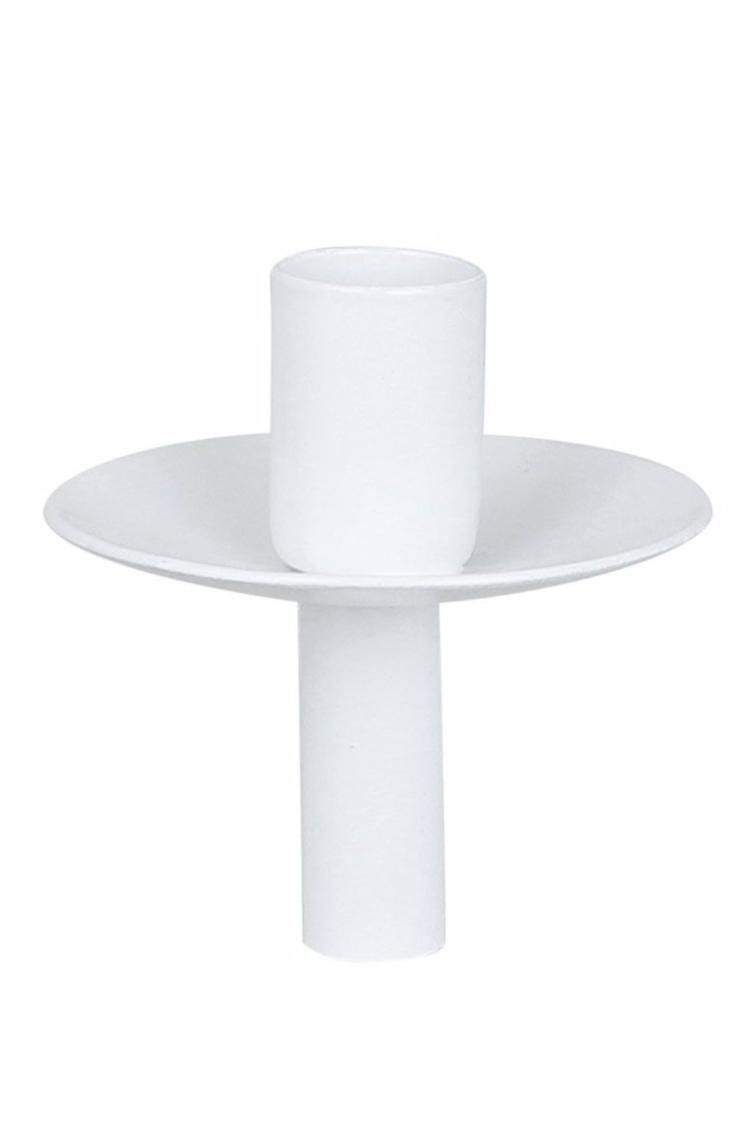 Kerzenhalter für Flachen weiss - 0