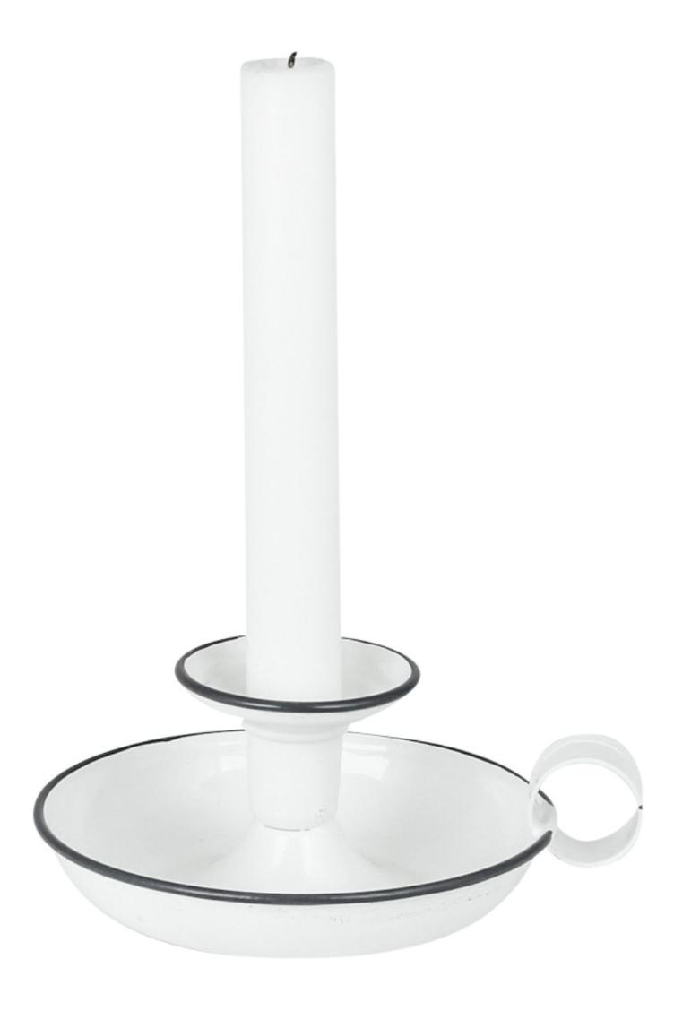 Kammerleuchte für Stabkerzen weiss
