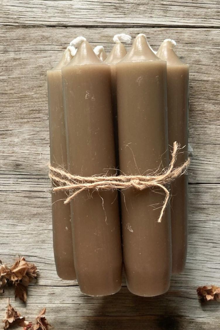 Stabkerzen milky brown
