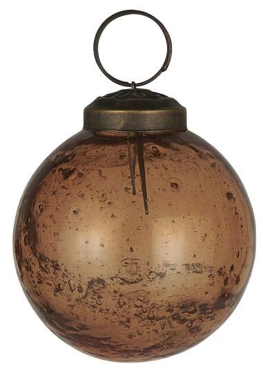 Weihnachtskugel Glas, amber