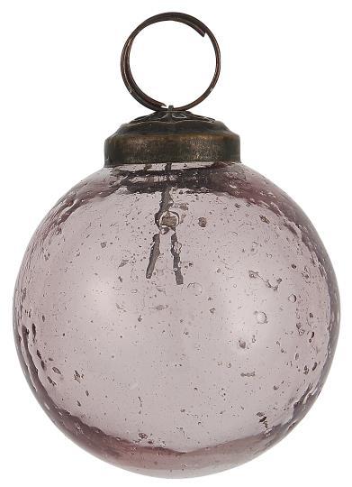 Weihnachtskugel Glas, rosa