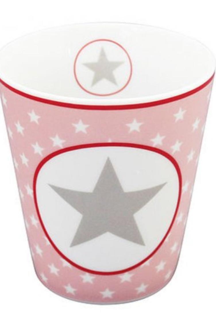 Becher mit Stern rosa