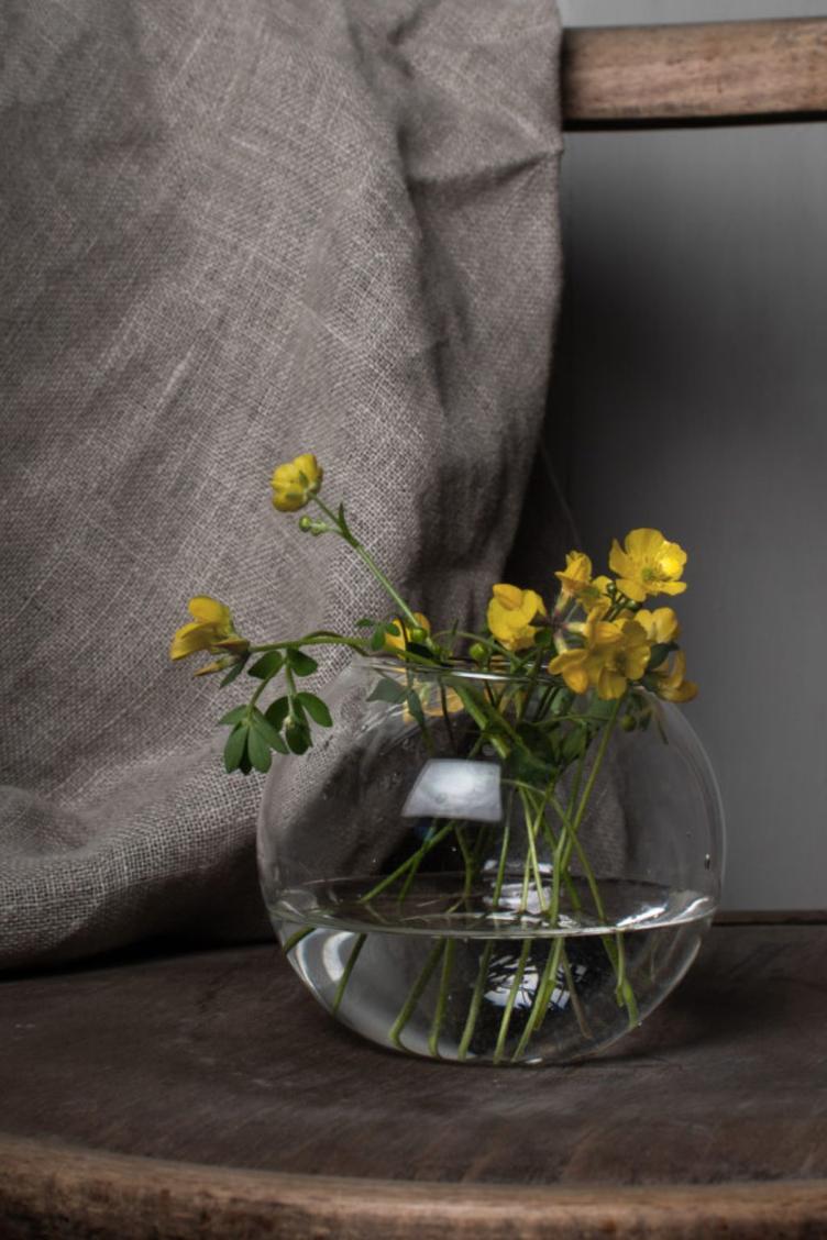 Glasvase Blomstermala