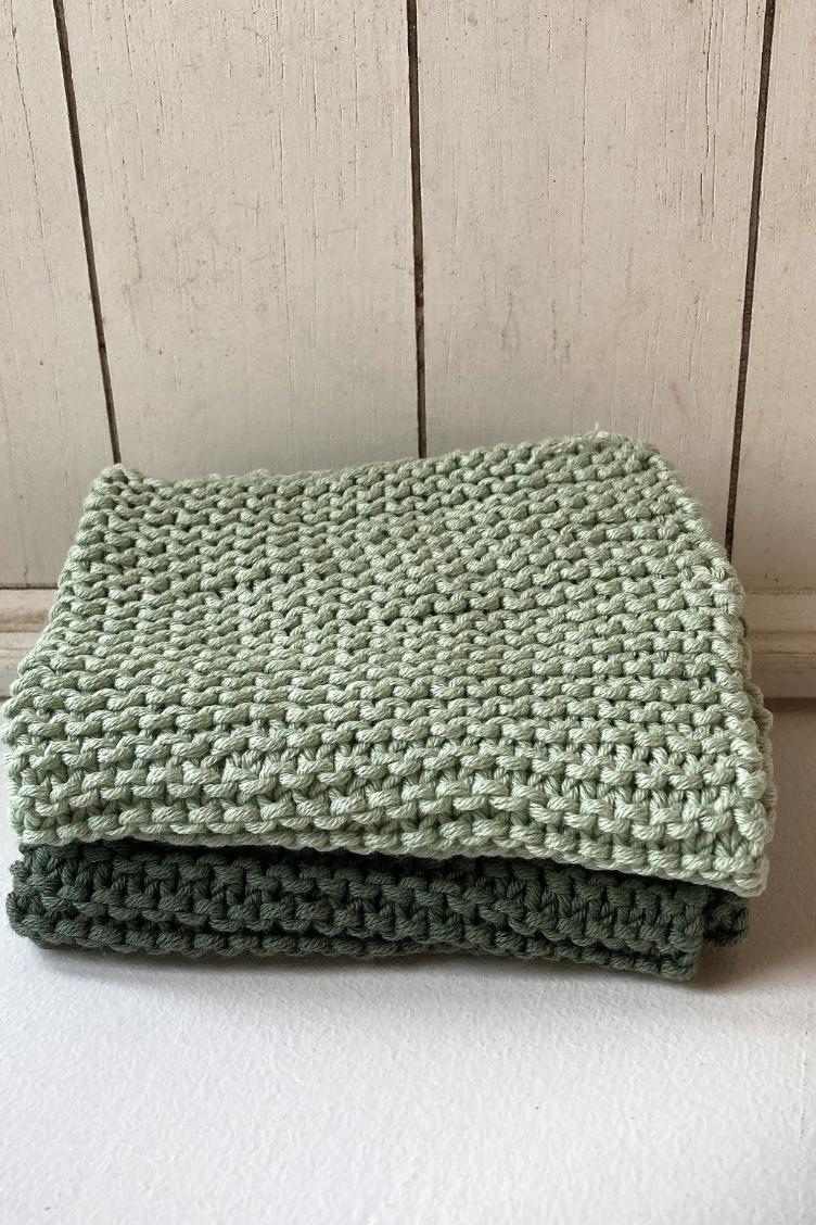 Geschirrlappen-Set handgestrickt